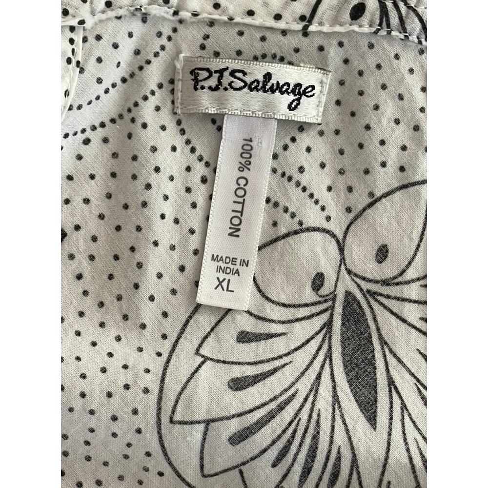 PJ Salvage Sz XL Lace Pleated Nightie Slip White Cotton Dainty Romantic Festival - Picture 9 of 9